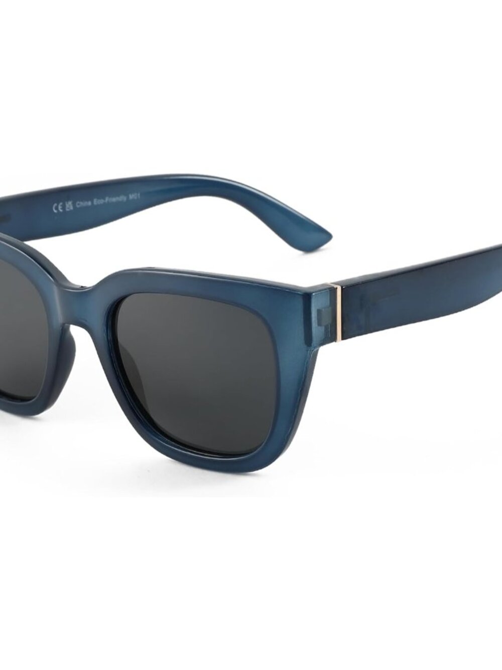 Stylish UV400 Polarized Women’s Square Sunglasses - Vintage Black Frame